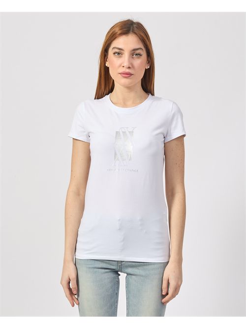 T-shirt femme AX avec double logo inversé ARMANI EXCHANGE | XW000511-AF11929U0002